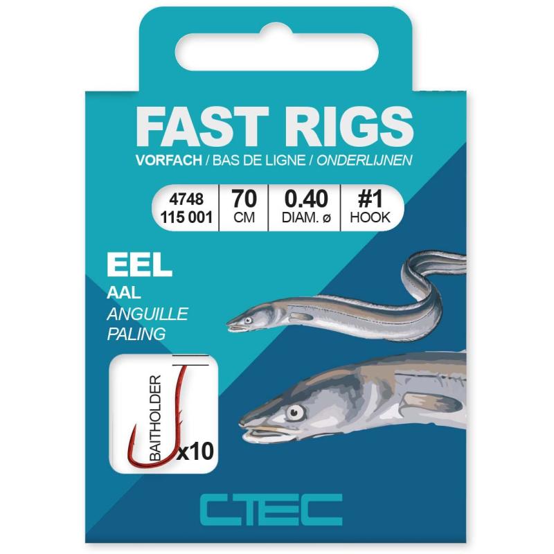 Ctec Fast Rigs Aal K&ouml;derhalter 70cm #8-0.26mm