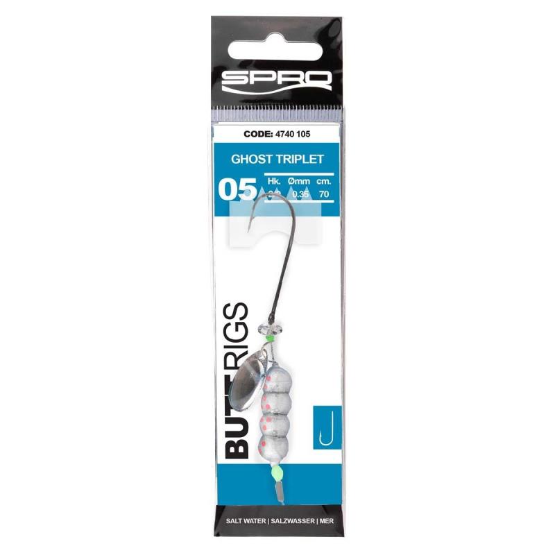 Spro 05 Salt Butt Rigs Ghost Triplet #2/0