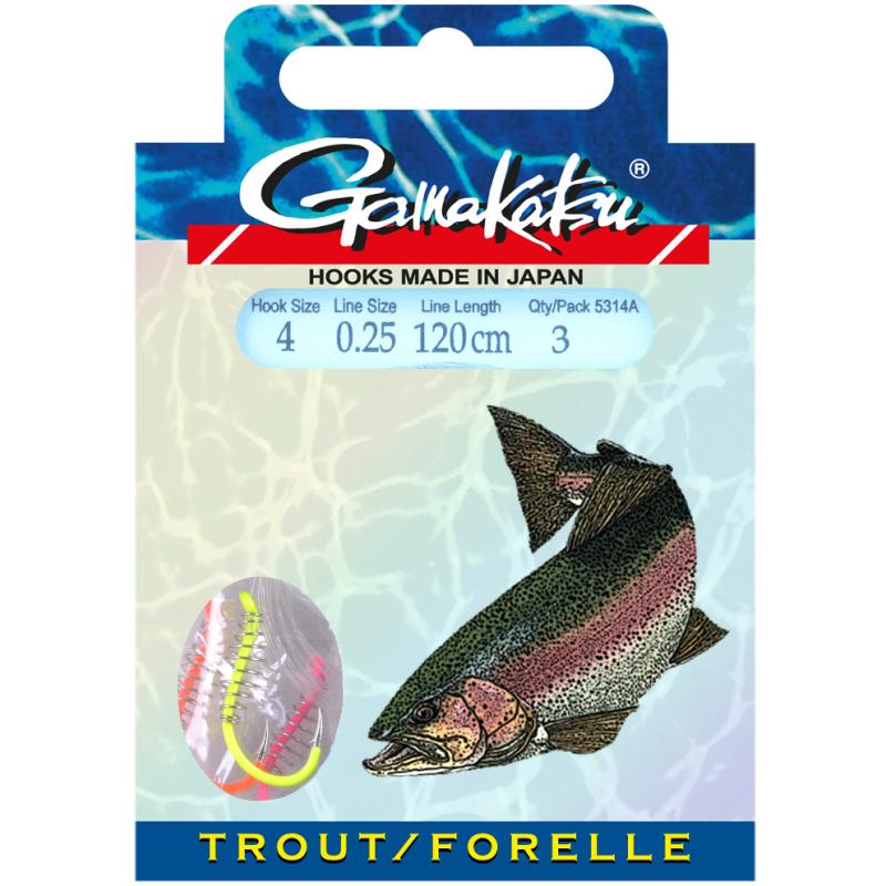Gamakatsu Hooks Bkd-5314A Spiral 120cm Gr.4 Inhalt: 3 Stk.