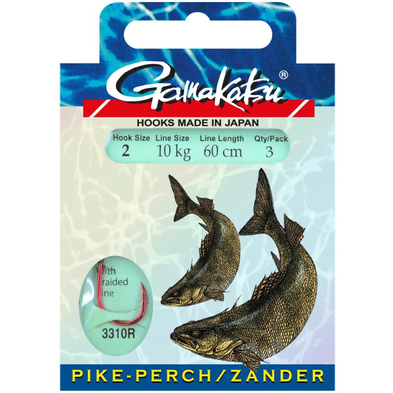 Gamakatsu Bkd-3310R/0 Zander 60Cm Braid 3 Stk.
