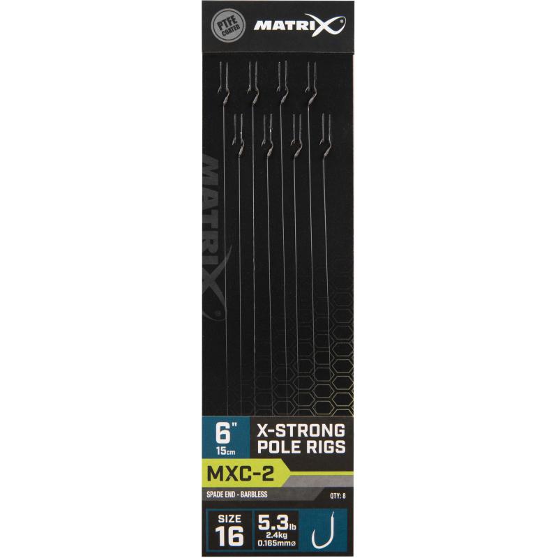 Produktbild Matrix Mxc-2 Size 16 Barbless 0.165mm 6" 15cm X-Strong Pole Rig 8Pcs