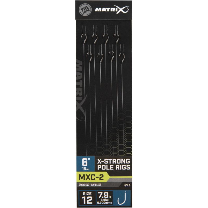 Produktbild Matrix Mxc-2 Size 12 Barbless 0.20mm 6" 15cm X-Strong Pole Rig 8Pcs