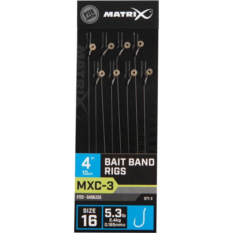 Produktbild Matrix Mxc-3 Size 16 Barbless 0.165mm 4" 10cm Bait Band 8Pcs
