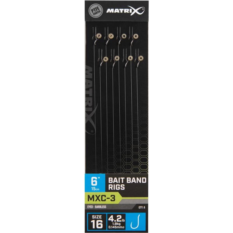 Produktbild Matrix Mxc-3 Size 16 Barbless 0.145mm 6" 15cm Bait Band 8Pcs