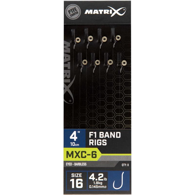 Produktbild Matrix MXC-6 Size 16 Barbless / 0.145mm / 4" (10cm) F1 Band - 8pcs