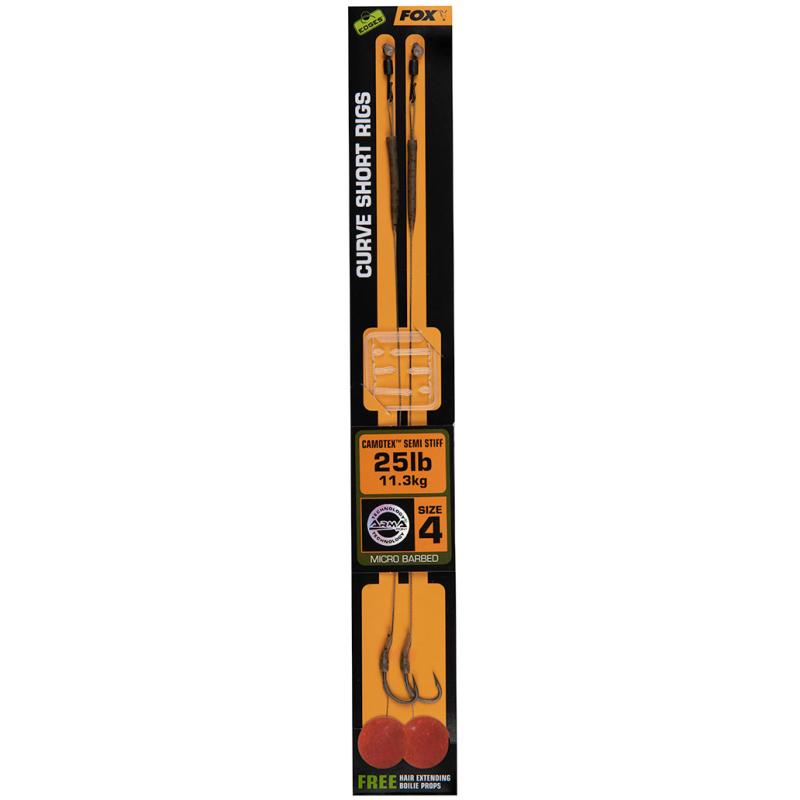 Fox Edges Curve Short 8 - 20lb Camotex Semi Stiff x 2