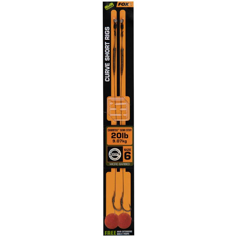 Fox Edges Curve Short 8 - 20lb Camotex Semi Stiff x 2