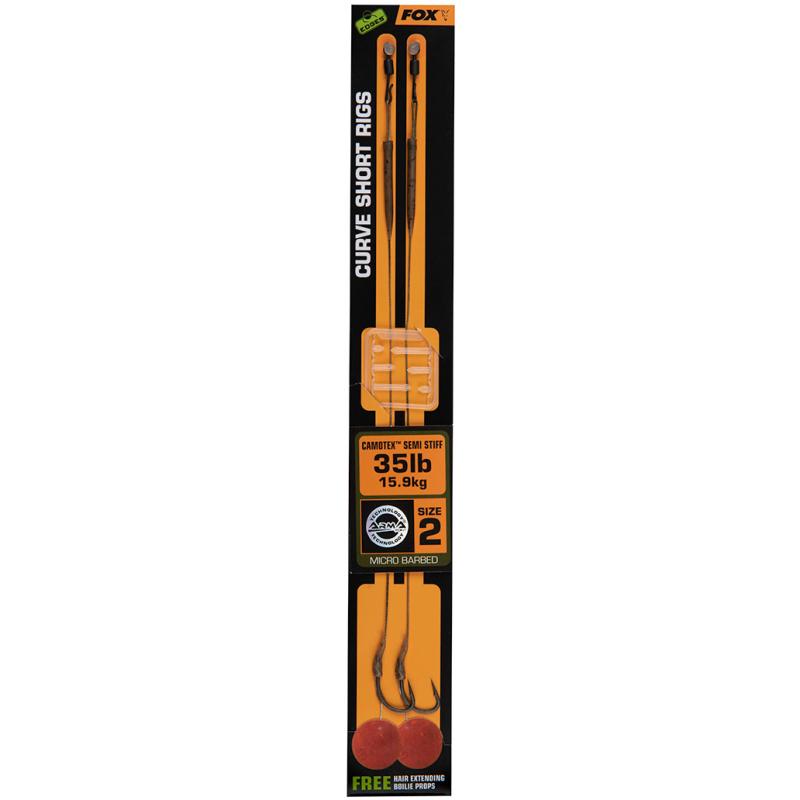 Fox Edges Curve Short 8 - 20lb Camotex Semi Stiff x 2