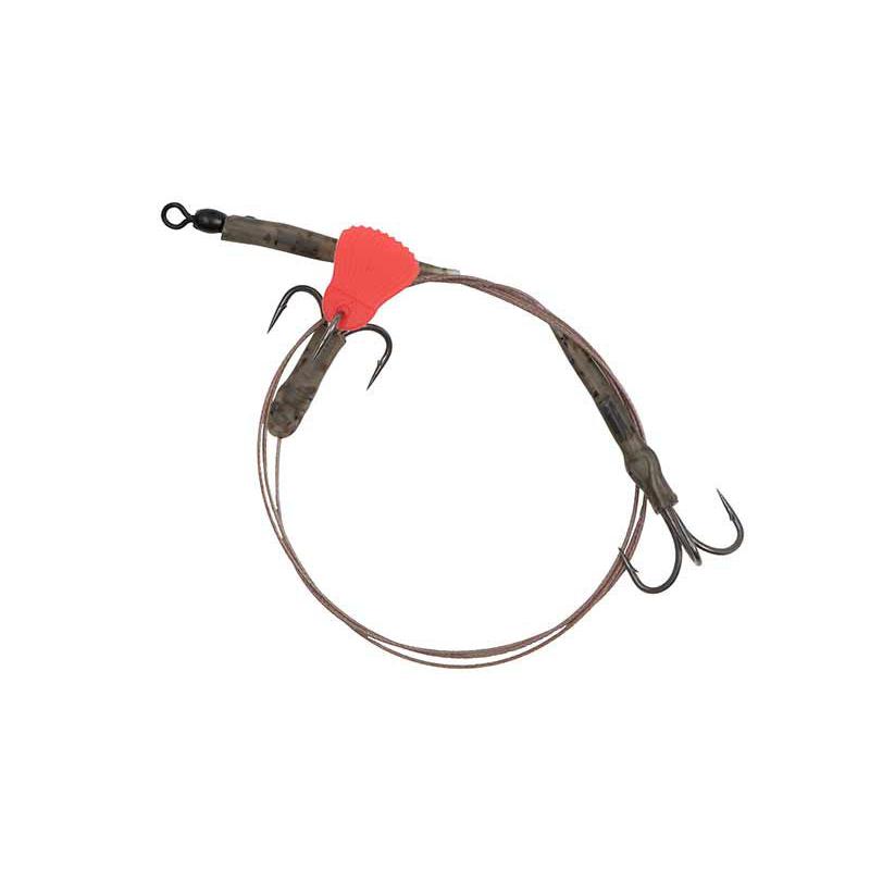 Fox Rage Predator Twin Treble Trace 52cm Size 4 Barbed - 40lb