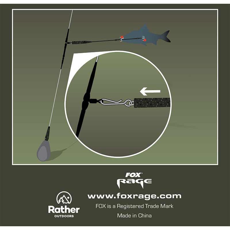 Fox Rage Predator Kwik Change Paternoster Trace 30cm Size 8 Barbed