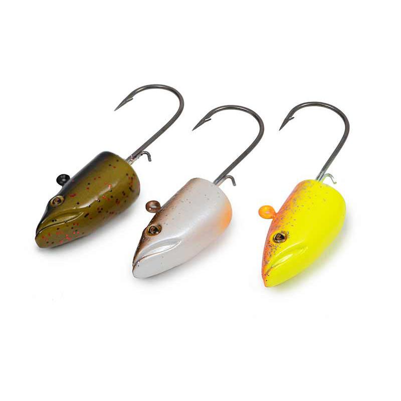 Fox Rage Eel'head size 2/0 - 5g Green Pumpkin x 4