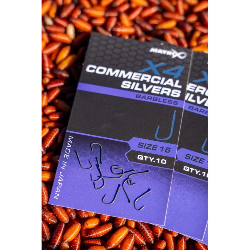Matrix X4 Commercial Silvers Size 16 Barbless