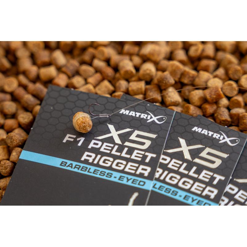 Matrix X5 F1 Pellet Rigger Size 12 Barbless - Eyed