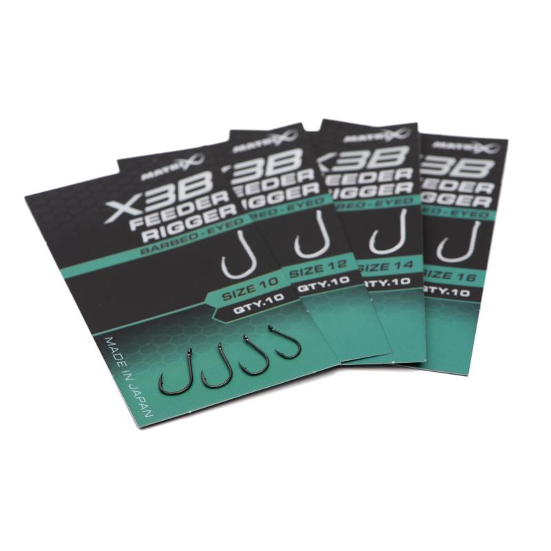 Matrix X3B Feeder Rigger Size 12 Barbed - Eyed