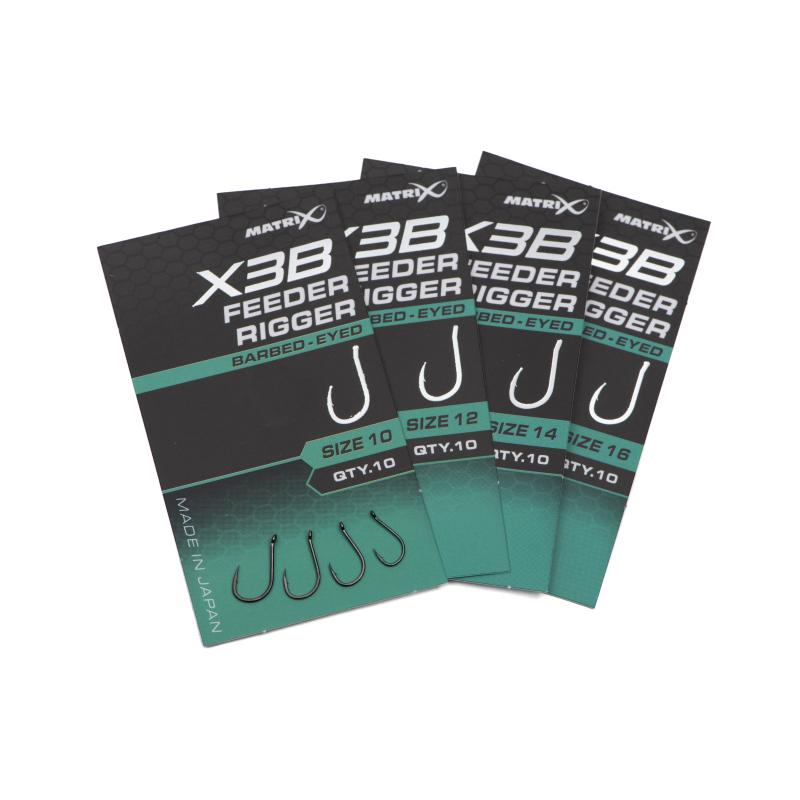 Matrix X3B Feeder Rigger Size 12 Barbed - Eyed