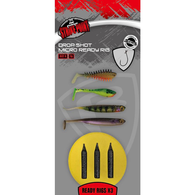 Fox Rage Drop Shot Micro Ready Rig Size 8