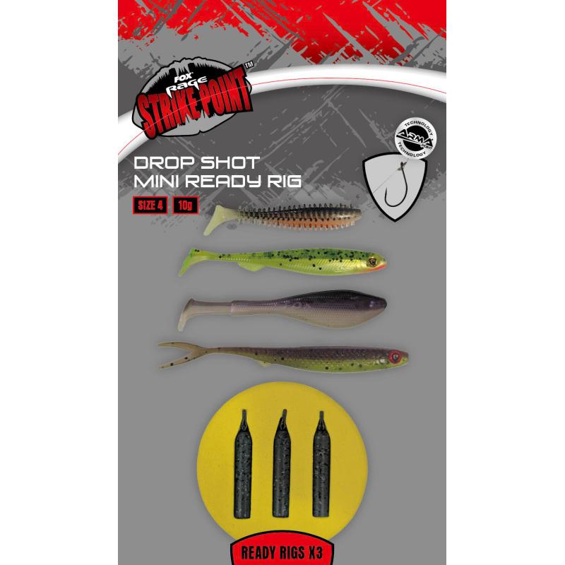 Fox Rage Drop Shot Mini Ready Rig Size 4