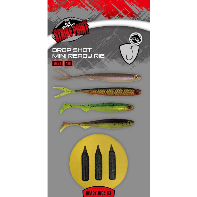 Fox Rage Drop Shot Mini Ready Rig Size 2