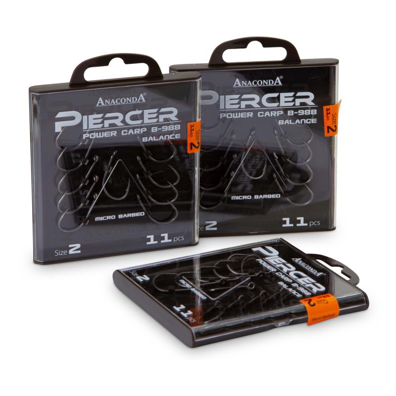 Anaconda Piercer Boilie Hook Micro Barb 11pcs.Size 4