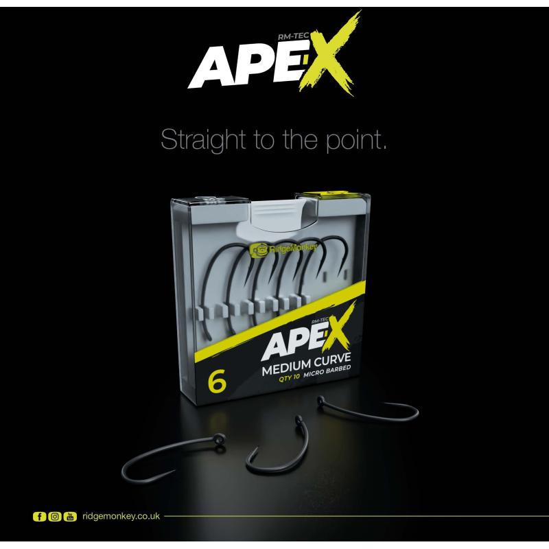 RidgeMonkey Ape-X Medium Curve Barbed size 6