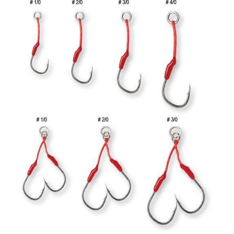 Savage Gear Bloody Assist Hook J # 2/0 4Pcs Single