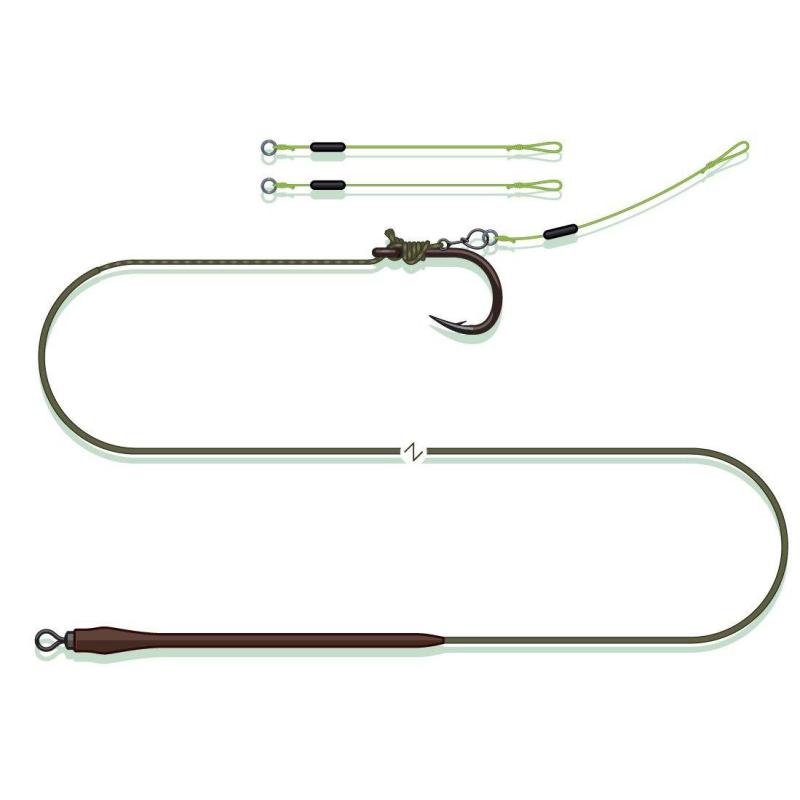 Madcat Quick Change Pellet Rig 55cm 0.75mm/1.20mm 1/0 61Kg