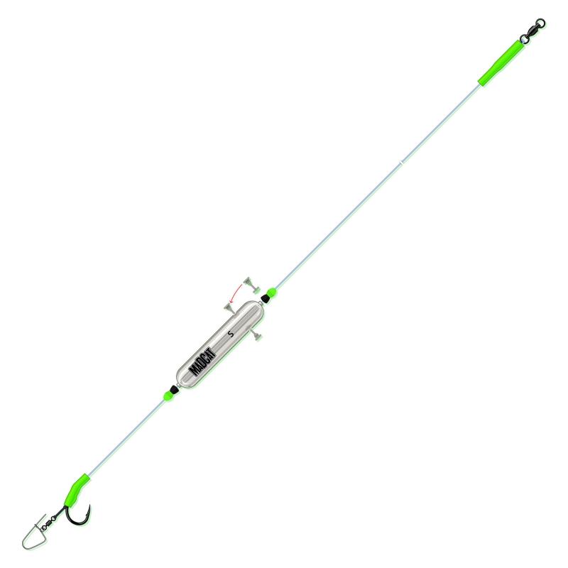 Produktbild Madcat Adj. Pr. Riv. Rig W. Noseclip 250cm 1.30mm Treble 3/0 40G
