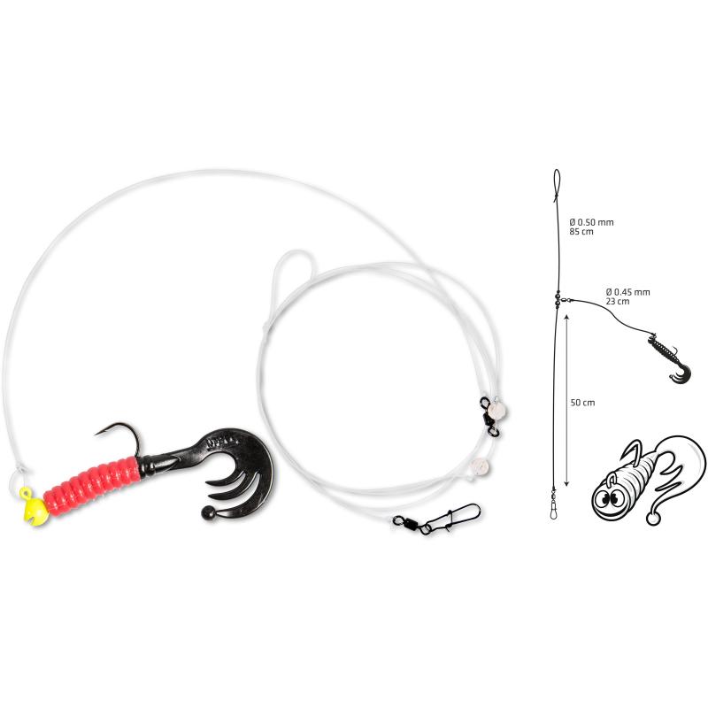 Zebco Trophy Pilk Rig 50 3,5 g, 85 cm rot/schwarz