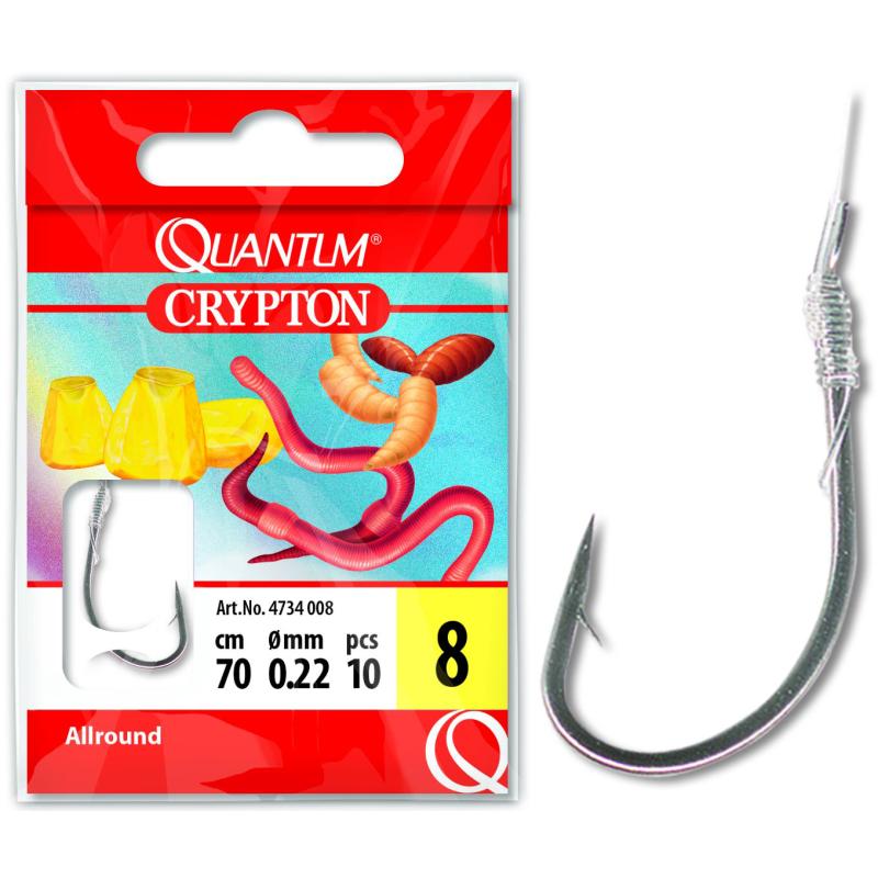 #12 Crypton Allround Vorfachhaken black nickel 0,18mm 70cm 10St&uuml;ck