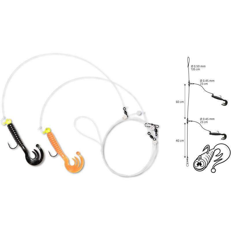Zebco Trophy Dorsch Rig 3,5 g, 135 cm orange/schwarz