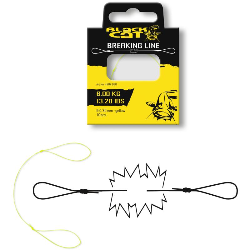 Black Cat Breaking Line gelb 6kg 0,30mm 10St&uuml;ck