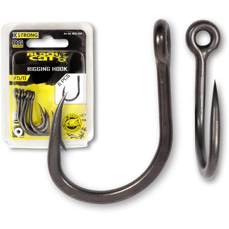 Black Cat #6/0 Rigging Haken DG coating 6St&uuml;ck