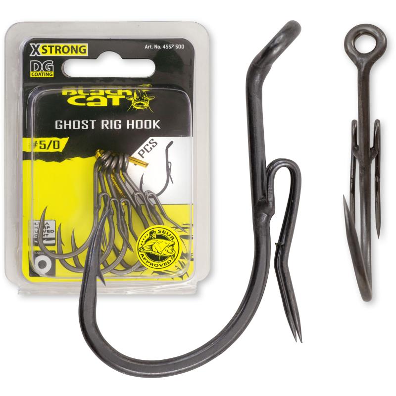 Black Cat #7/0 Ghost Rig-Haken DG DG coating 5St&uuml;ck 3g