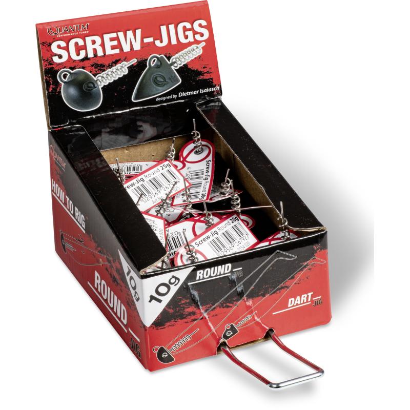 Quantum 15g Q-Screw-Jigs Rundkopf matt schwarz