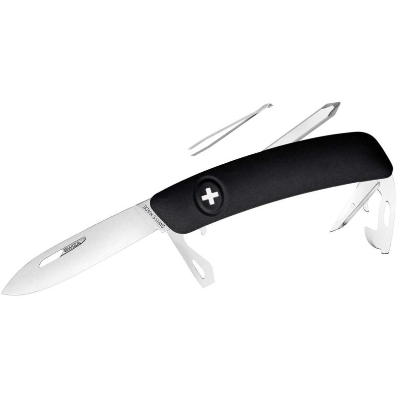 Swiza Taschenmesser D04 Schwarz Klingenl&auml;nge 7,5cm
