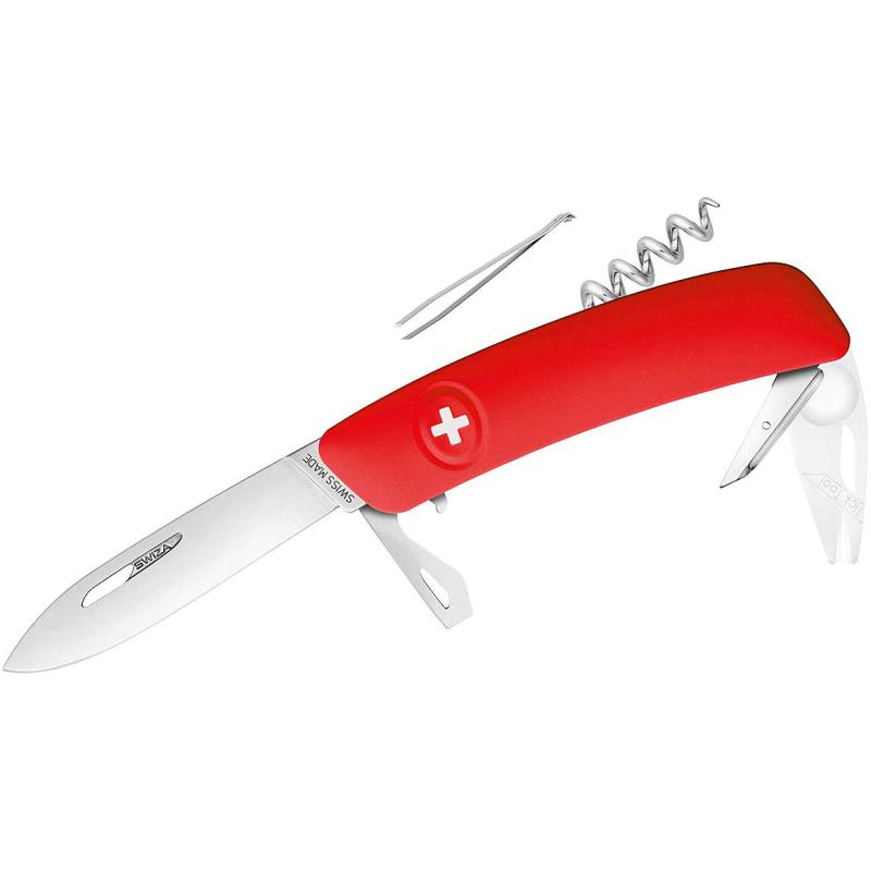 Swiza Taschenmesser Tt03 Tick Tool Klingenl&auml;nge 7,5cm Rot