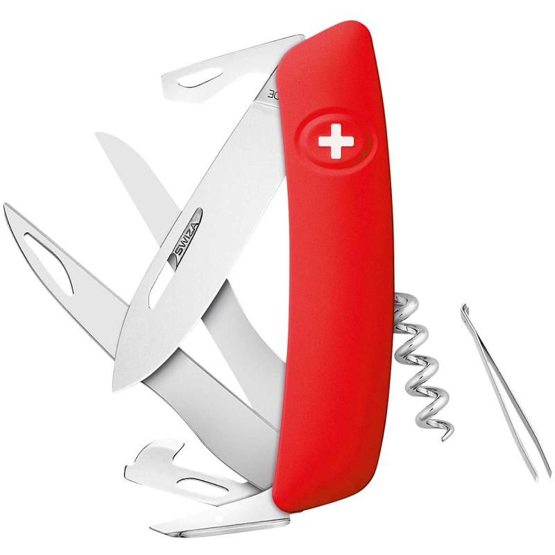 Swiza Taschenmesser D07 Scissors Klingenl&auml;nge 7,5cm Rot