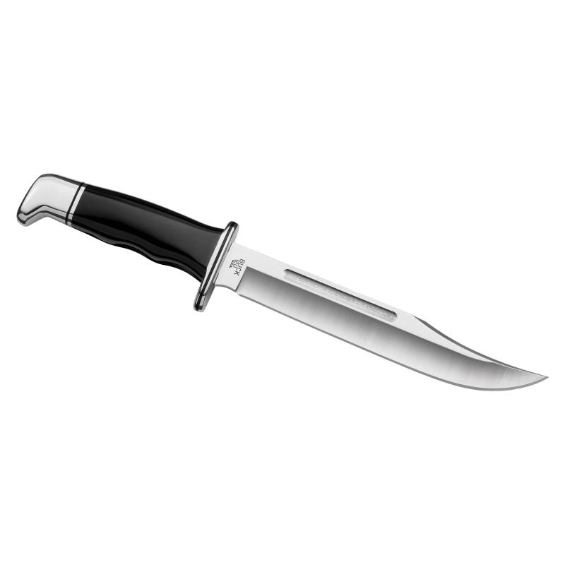 Buck 120 General Jagdmesser, 420Hc Stahl Rostfrei Phenolharz Aluminiumbeschl&auml;ge Schw. Lederscheide