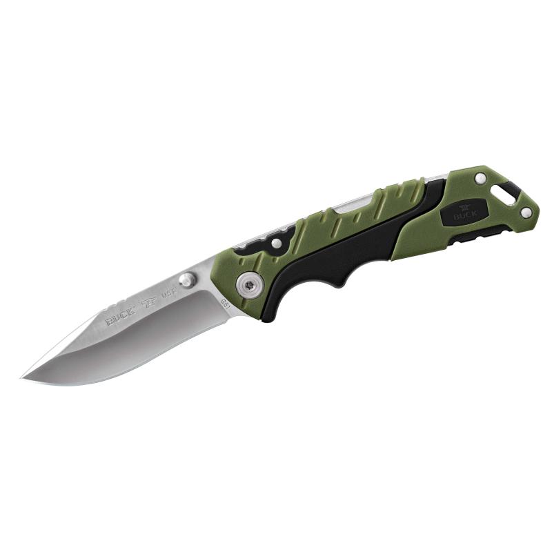 Buck 661 Pursuit Small Folding Jagdmesser 420Hc Stahl Rostfrei Back-Lock Versaflex-Griff, Etui