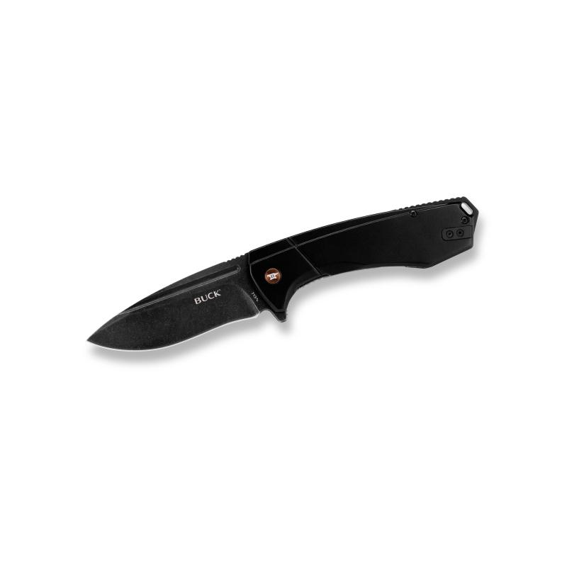 Buck 713 Ruckus Taschenmesser Schwarz/Kupfer D2 Stahl Rostfrei Frame Lock Alu Deep Carry Taschenclip