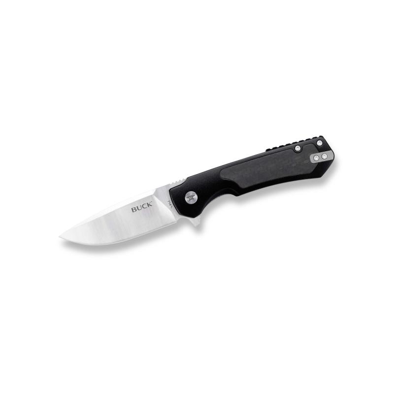 Buck 714 Stinger Taschenmesser Schwarz D2 Stahl Rostfrei Frame Lock Alu Deep Carry Taschenclip