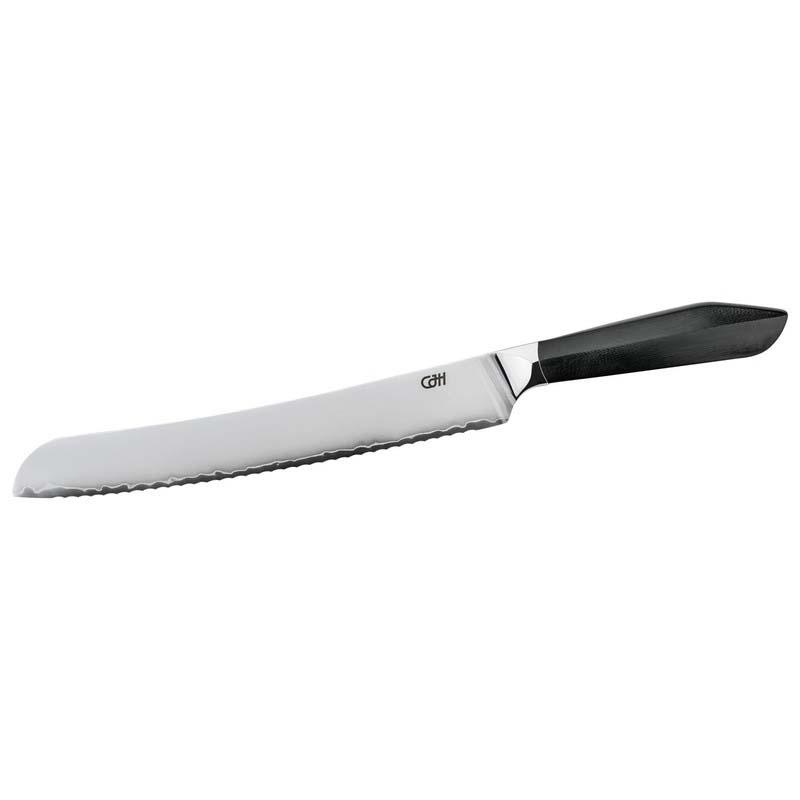 Cjh Brotmesser, 3-Lagen Stahl Jap. Aus 10 Stahl, 60&plusmn;2 Hrc, G10, Geschenkverp.