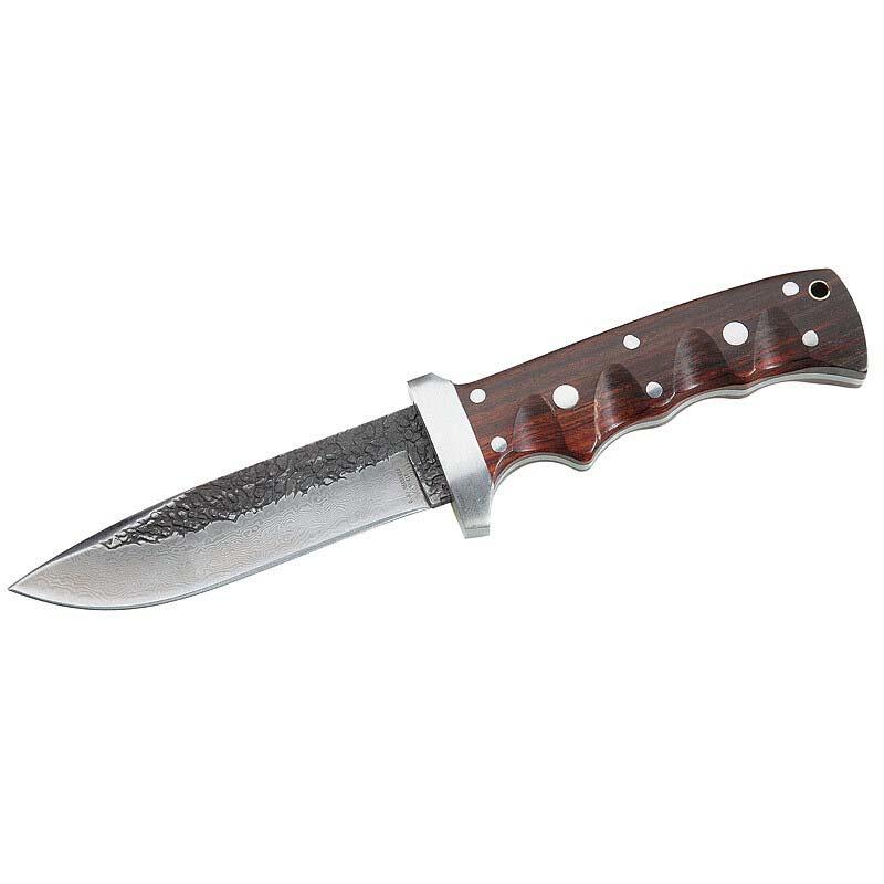 Produktbild Cjh G&uuml;rtelmesser, 81-Lagen Damast, Kernlage Aisi 420 Stahl, Palisander, Leder