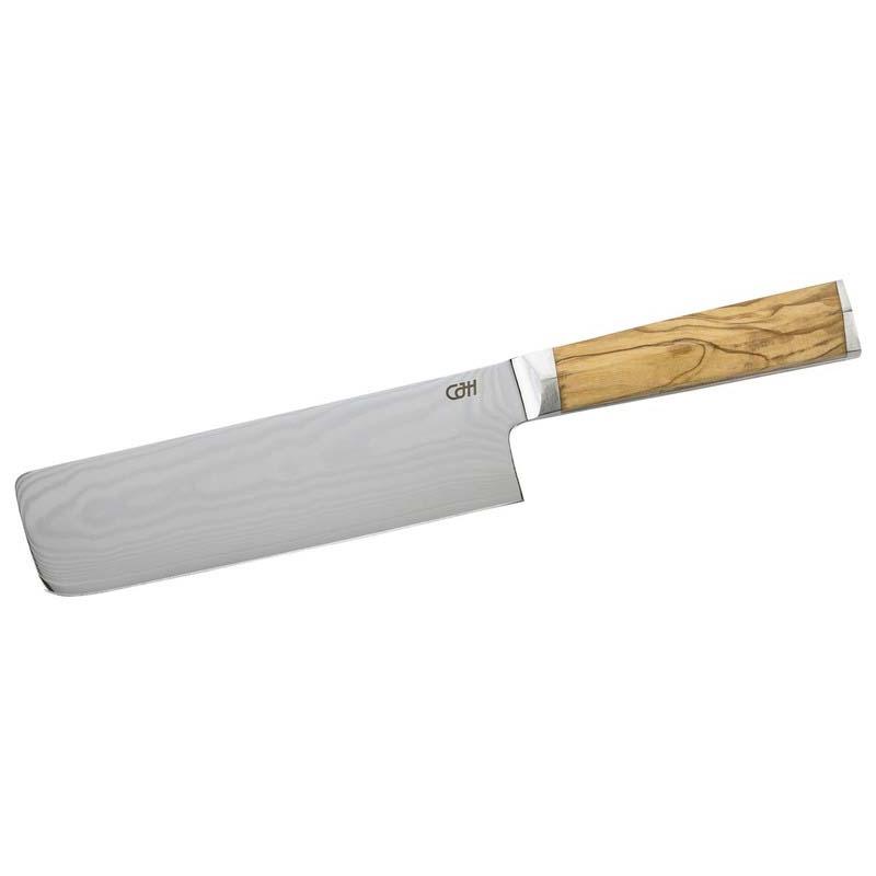 Cjh Hackmesser, 67-Lagen Damast, Jap. Aus-10 Stahl, 60&plusmn;2 Hrc, Olivenholz, Geschenkverp.