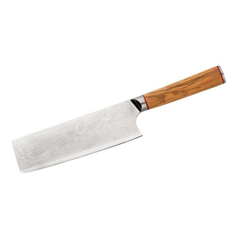 Cjh Kochmesser Chai Dao, 67-Lagen Damast, Kernlage Aus-10 Stahl, Olivenholz, Kurigata Griffform
