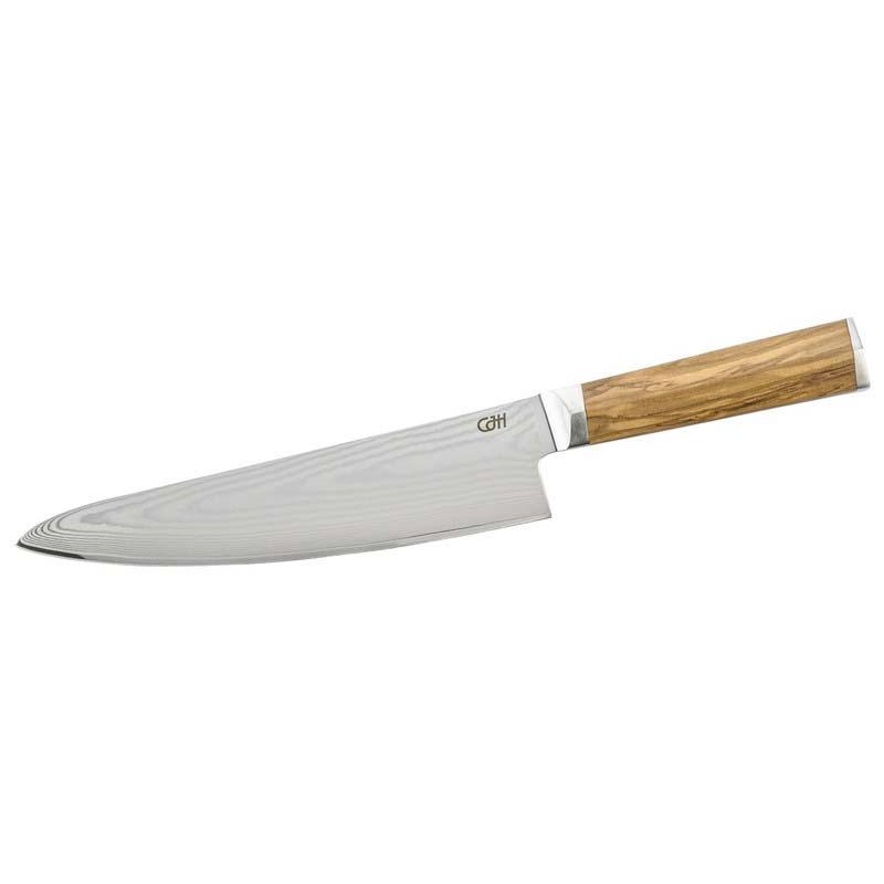 Cjh Kochmesser Gro&szlig;, 67-Lagen Damast, Jap. Aus-10 Stahl, 60&plusmn;2 Hrc, Olivenholz, Geschenkverp.