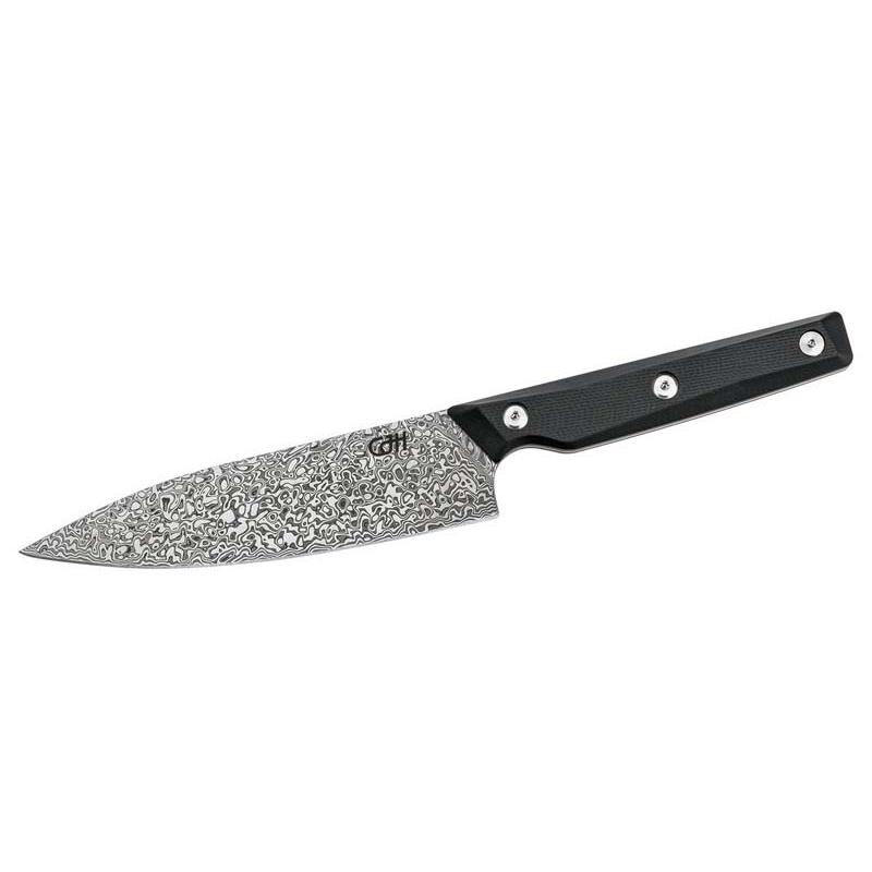 Cjh Kochmesser Klein, 110L Damast, Vg-10 Stahl, 60&plusmn;2 Hrc, G10, Schwarz, Geschenkverp.
