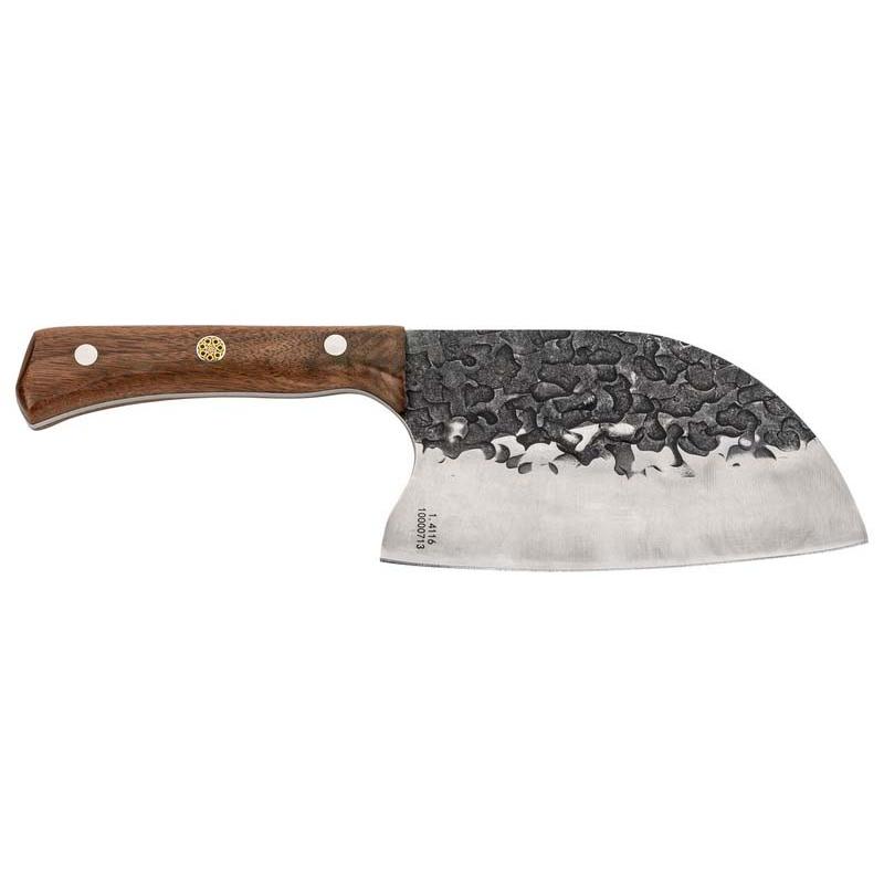 Cjh Outdoor Koch- Und Hackmesser, 1.4116-Stahl, Rostfrei, Ft, Schmiedeoptik, Walnuss, Nylon