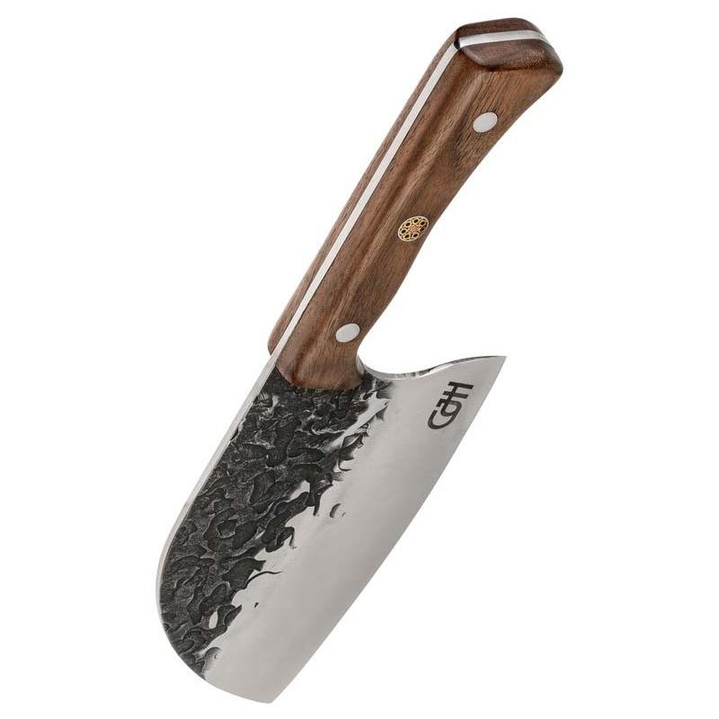 Cjh Outdoor Koch- Und Hackmesser, 1.4116-Stahl, Rostfrei, Ft, Schmiedeoptik, Walnuss, Nylon