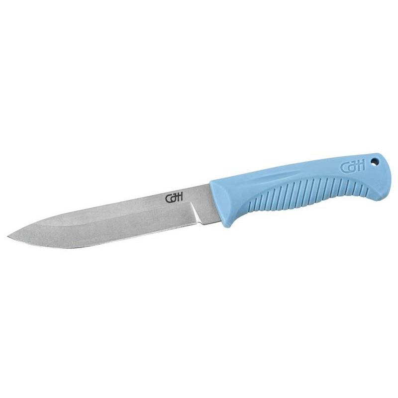 Cjh Outdoormesser, 7Cr17Mov-Stahl, Rostfrei, Stonewash, Rostfrei, Glasf. Blau, Nylon
